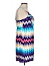 Bongo 100% Rayon Chevron-herringbone Blue Cocktail Dress Size L - photo 4