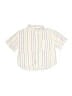 Zara 100% Baumwolle Stripes Ivory Short Sleeve Button-Down Shirt Size 2 - 3 - photo 1