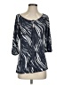 Deletta 100% Rayon Blue 3/4 Sleeve Blouse Size S - photo 1