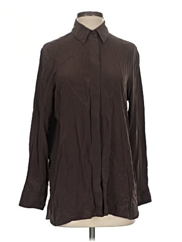 Babaton Long Sleeve Silk Top (view 1)
