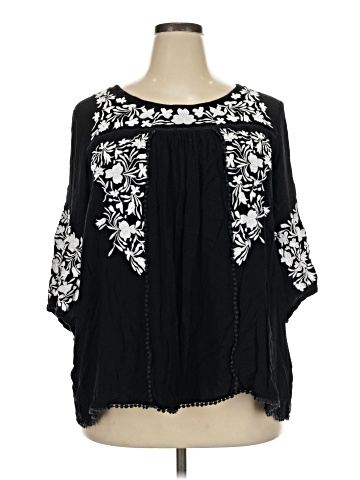 Denim 24/7 3/4 Sleeve Blouse (view 1)