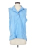 Unbranded Blue Sleeveless Button-Down Shirt Size S (estimated) - photo 1