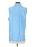 Unbranded Blue Sleeveless Button-Down Shirt Size S (estimated) - photo 2