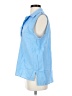 Unbranded Blue Sleeveless Button-Down Shirt Size S (estimated) - photo 5