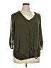 Apt. 9 100% Polyester Green 3/4 Sleeve Blouse Size XL - photo 1