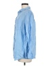 Gap 100% Linen Blue Long Sleeve Button-Down Shirt Size M - photo 5