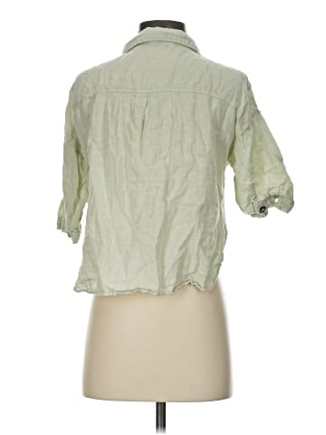 Zara 3/4 Sleeve Button-Down Shirt (view 2)