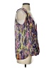 CAbi 100% Polyester Purple White Sleeveless Blouse Size M - photo 4