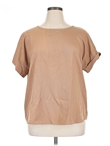 Shein Curve Short Sleeve Blouse (view 1)