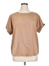 Shein Curve 100% Polyester Tan Short Sleeve Blouse Size 16 Plus (2) - photo 1