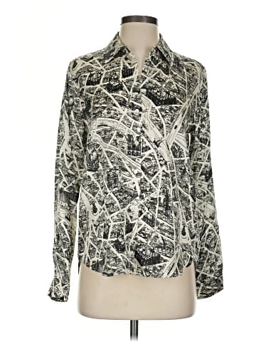 L'Agence Long Sleeve Silk Top (view 1)
