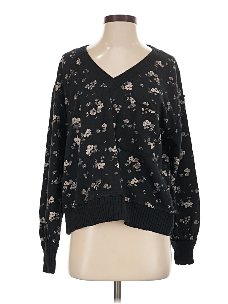 Pre-owned Pilcro Pullover Sweater In Black