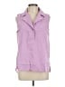 Unbranded Purple Sleeveless Button-Down Shirt Size L - photo 1