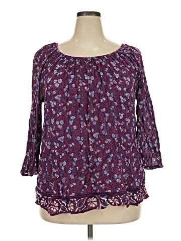 Chaps 3/4 Sleeve Blouse (view 1)