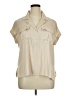 Rose + Olive 100% Polyester Tan Short Sleeve Blouse Size XL - photo 1