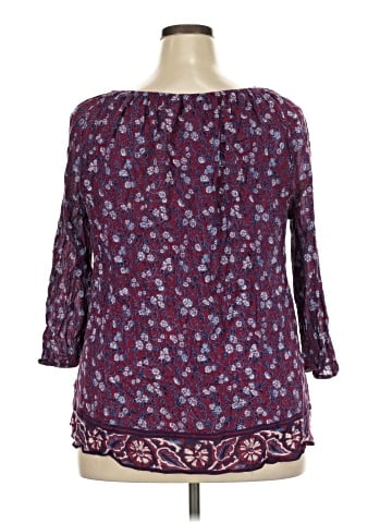 Chaps 3/4 Sleeve Blouse (view 2)