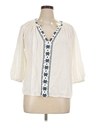 Rock Flower Paper 3/4 Sleeve Blouse (view 1)