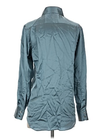 WNU With Nothing Underneath Long Sleeve Silk Top (view 2)
