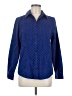 Chico's 100% Cotton Polka Dots Blue Long Sleeve Blouse Size M - photo 1