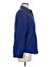 Chico's 100% Cotton Polka Dots Blue Long Sleeve Blouse Size M - photo 4