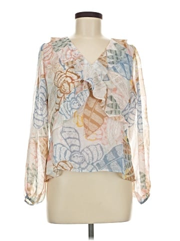 White House Black Market Long Sleeve Blouse (view 1)