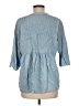 Soft Surroundings Blue 3/4 Sleeve Blouse Size M - photo 2