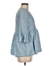 Soft Surroundings Blue 3/4 Sleeve Blouse Size M - photo 4