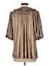 Entro 100% Polyester Metallic Brown 3/4 Sleeve Blouse Size L - photo 2