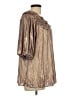 Entro 100% Polyester Metallic Brown 3/4 Sleeve Blouse Size L - photo 4