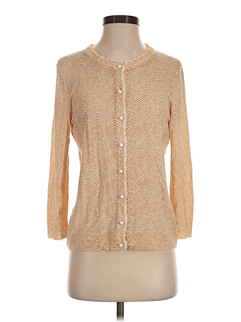 Pre-owned Talbots Cardigan Sweater In Tan