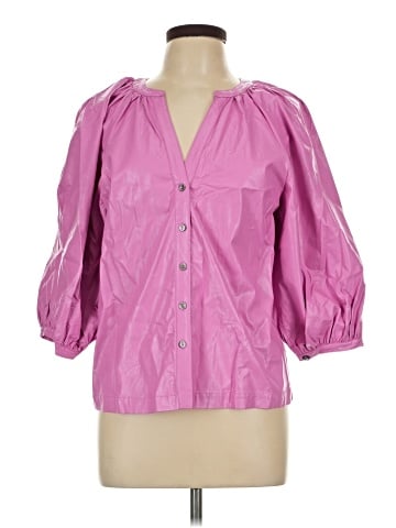Karlie 3/4 Sleeve Button-Down Shirt (view 1)