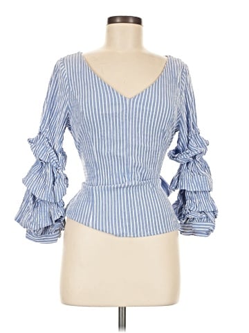 White House Black Market 3/4 Sleeve Blouse (view 1)