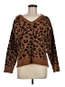 Knox Rose 100% Recycled Polyester Animal Print Brown Pullover Sweater Size M - photo 1