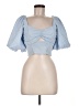 Miss Selfridge Blue Short Sleeve Blouse Size 6 - photo 1