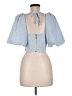 Miss Selfridge Blue Short Sleeve Blouse Size 6 - photo 2