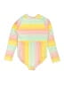 Hanna Andersson Stripes Yellow Rash Guard Size 8 - photo 2