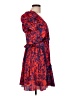 Self-Portrait 100% Polyester Paisley Red Cocktail Dress Size 10 - photo 4