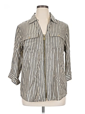 Anne Klein 3/4 Sleeve Button-Down Shirt (view 1)