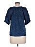 Faherty Blue Short Sleeve Blouse Size M - photo 2