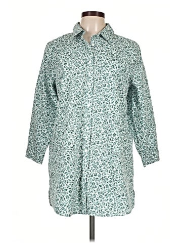 Lands' End 3/4 Sleeve Button-Down Shirt (view 1)