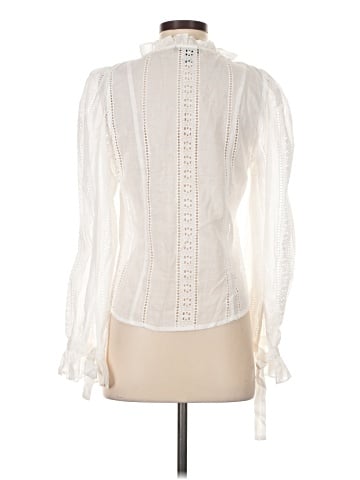 Aqua Long Sleeve Blouse (view 2)