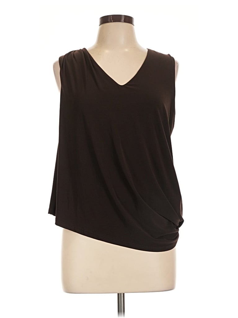 Pre-owned Last Tango Sleeveless Blouse In Brown