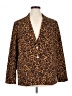 Dennis by Dennis Basso Animal Print Brown Blazer Size XL - photo 1
