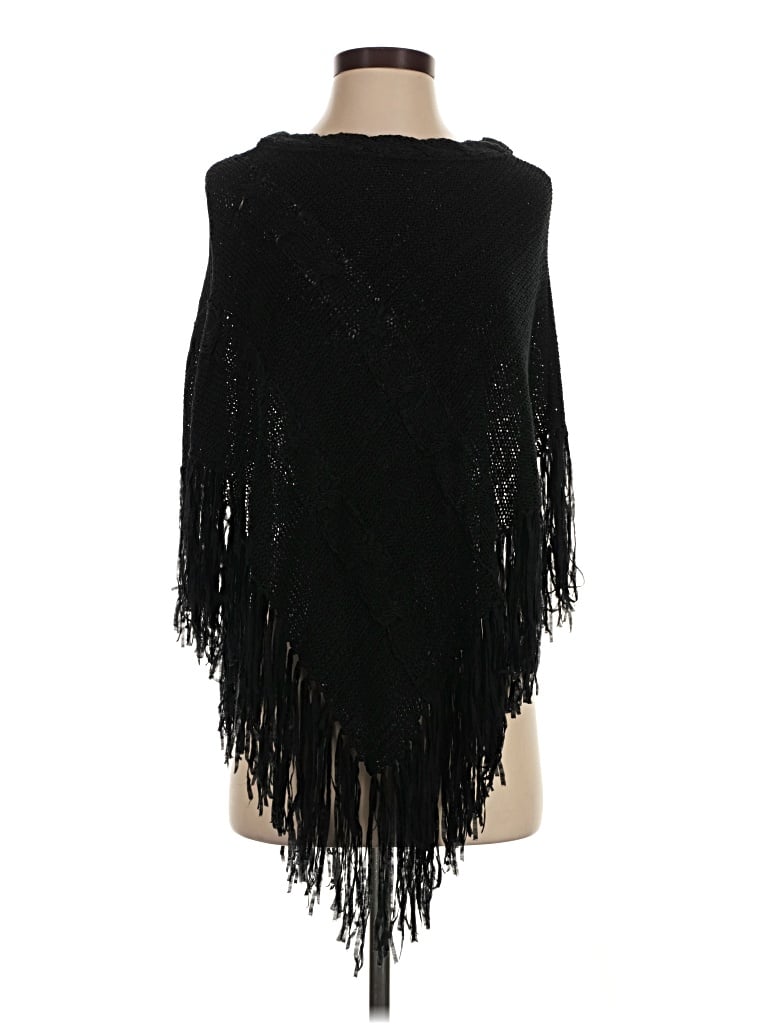 Pre-owned Assorted Brands Poncho In Black