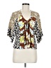 CAbi Brown Short Sleeve Blouse Size M - photo 1