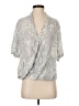 Babaton 100% Rayon Gray Short Sleeve Blouse Size XXS - photo 1
