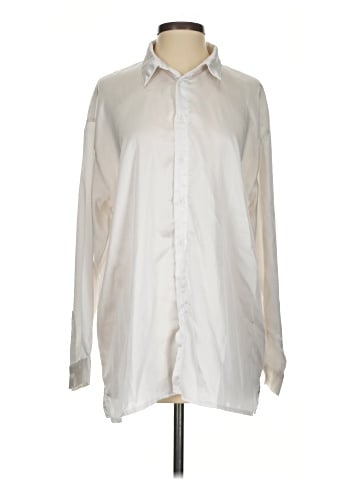 Missguided Long Sleeve Button-Down Shirt (view 1)