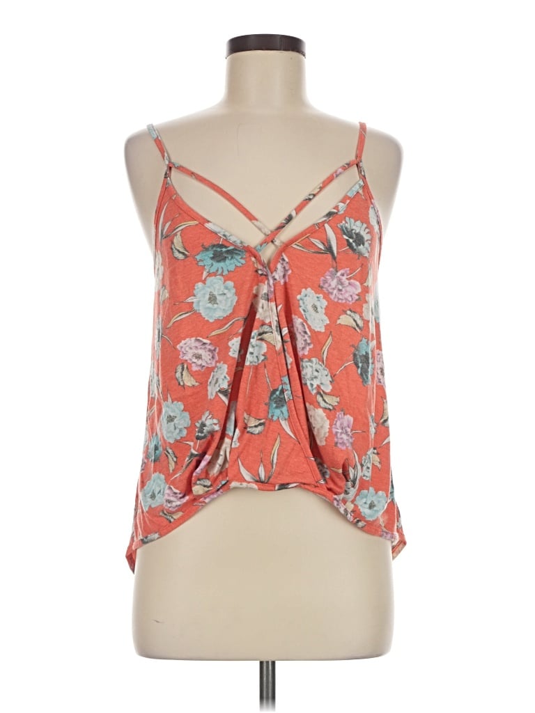 Pre-owned Ginger G Tank Top Orange Halter Neckline Tops