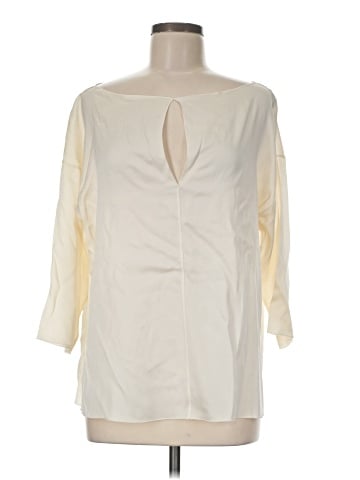 Vince. 3/4 Sleeve Silk Top (view 1)