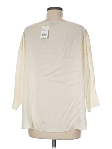 Vince. 3/4 Sleeve Silk Top (view 2)